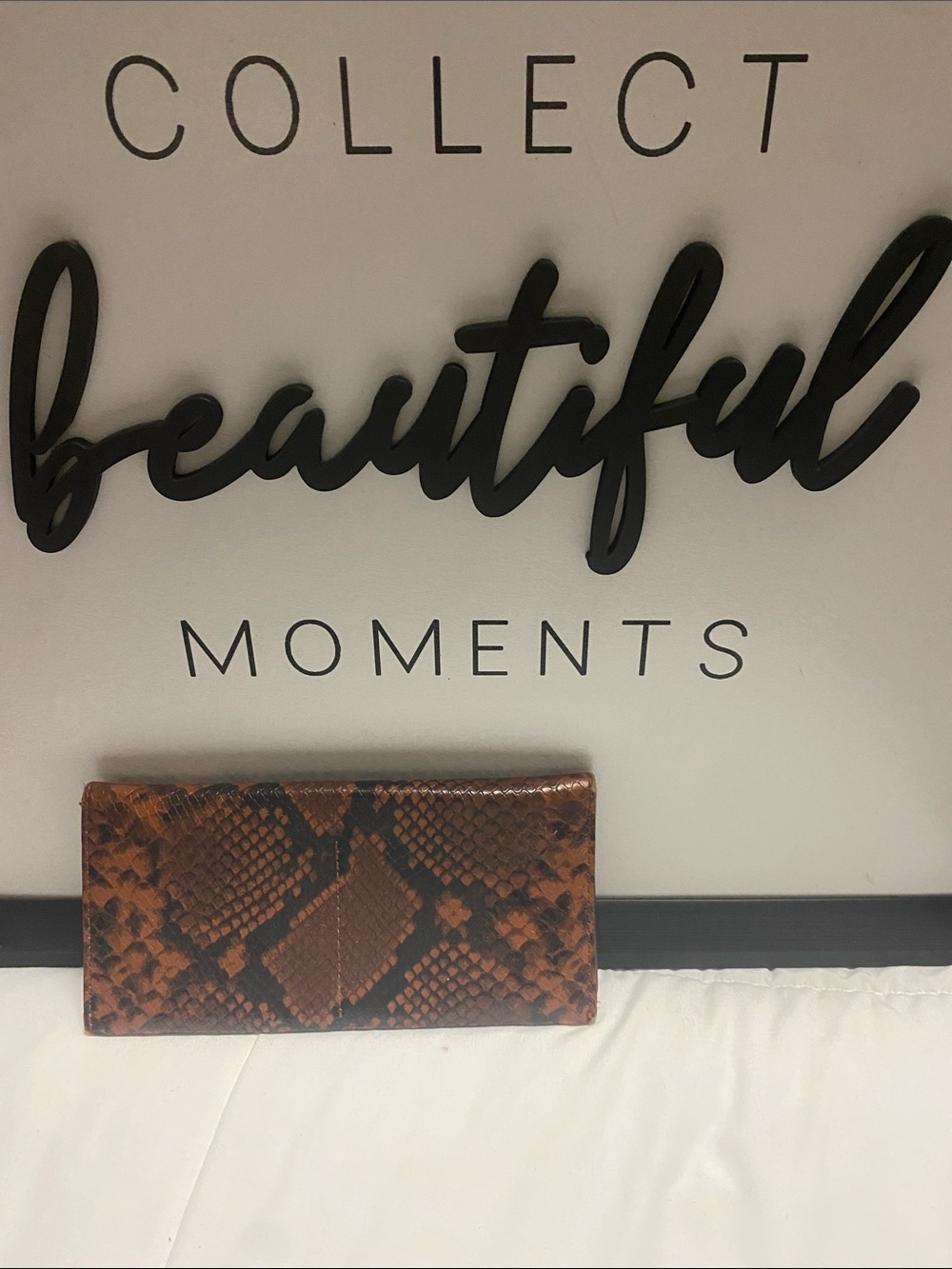 Banana Republic Brown Snake-Print Card Holder